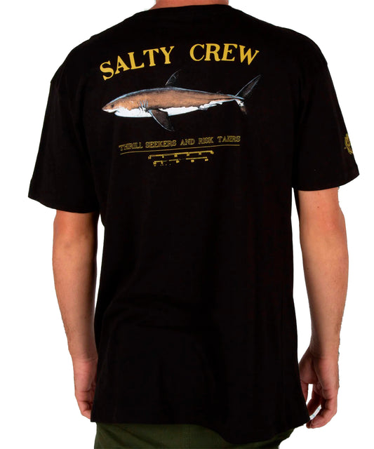 camiseta-hombre-premium-salty-crew-bruce-color-negro-manga-corta-serigrafía-en-pecho-y-espalda