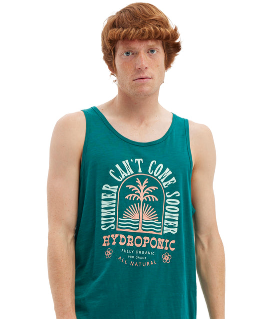 hydroponic-fresca-camiseta-de-tirantes-sooner-de-color-verde-100%-algodón-serigrafía-grande-en-el-pecho.