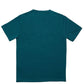 Volcom-camiseta-stellary-para niño/a-color verde-cuello redondo-algodón orgánico-serigrafía volcom en todo el pecho.