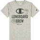 champion camiseta skateboard graphic de color gris y manga corta algodón de calidad 100 por cien -para niños/as.