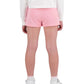 Shorts Champion color rosa para niña con logo Champion en la parte del muslo-tela de felpa de algodón para mayor comodidad.