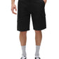 dickies-millerville-pantalón corto tipo cargo-color negro con bolsillos laterales-algodón 100 por 100.
