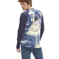 hydroponic-skate-burn-navy-camiseta-para niños-manga-larga-color-tie dye-pequeño logo-hydroponic-en -el-pecho.