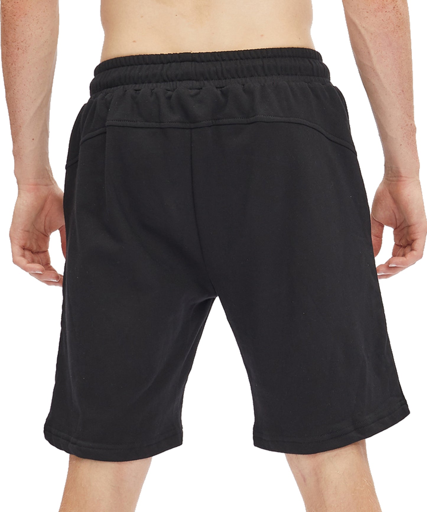 hydroponic-pantalon-corto-tipo-jogger-color negro-cintura con cordón ajustable-French Terry - 250gr. 100% Algodón.