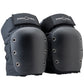pro-tec-knee-pad-open back-black-popular rodillera callejera-de color negro-tipo abierto-calidad profesional.