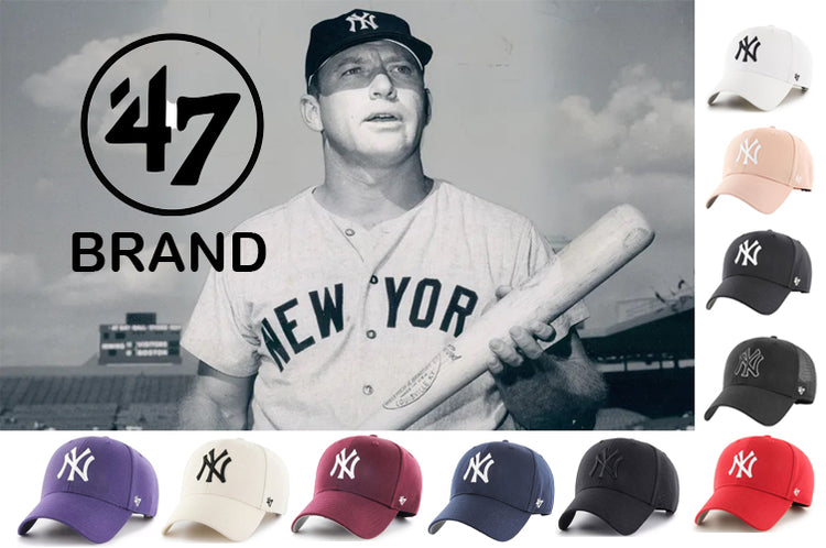 Gorra curva negra snapback con logo blanco y negro de New York Yankees MLB  MVP de 47 Brand
