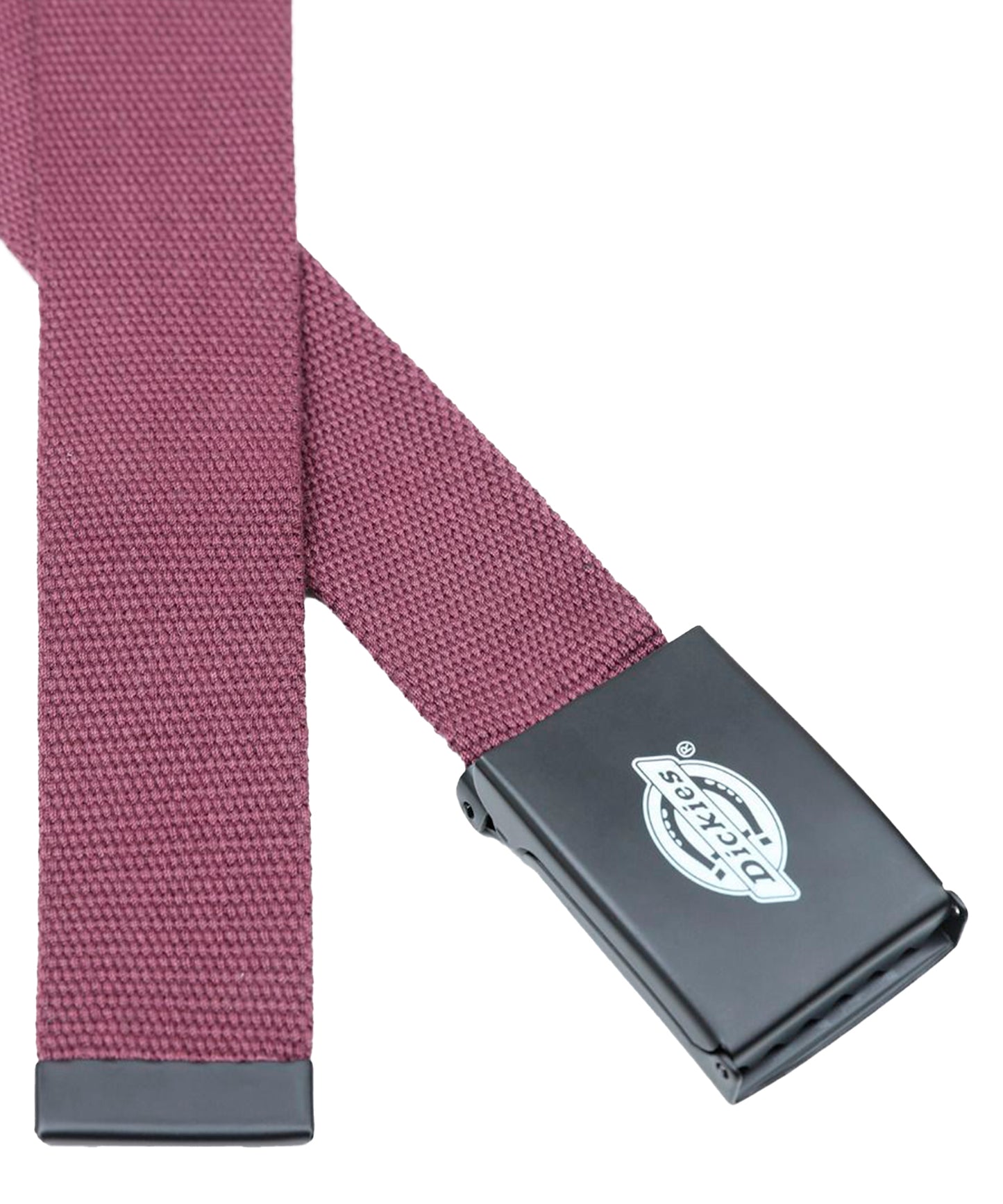 dickies cinturón loneta de color granate y hebilla metálica con logo de dickies