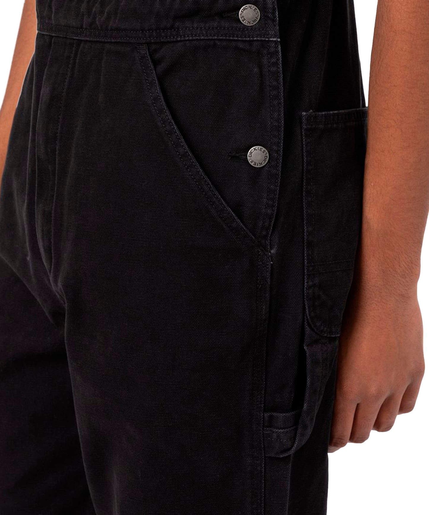 dickies-pantalón-peto-duck-canvas-classic-de corte recto-color-negro-para-un-look-informal-calidad-dickies.