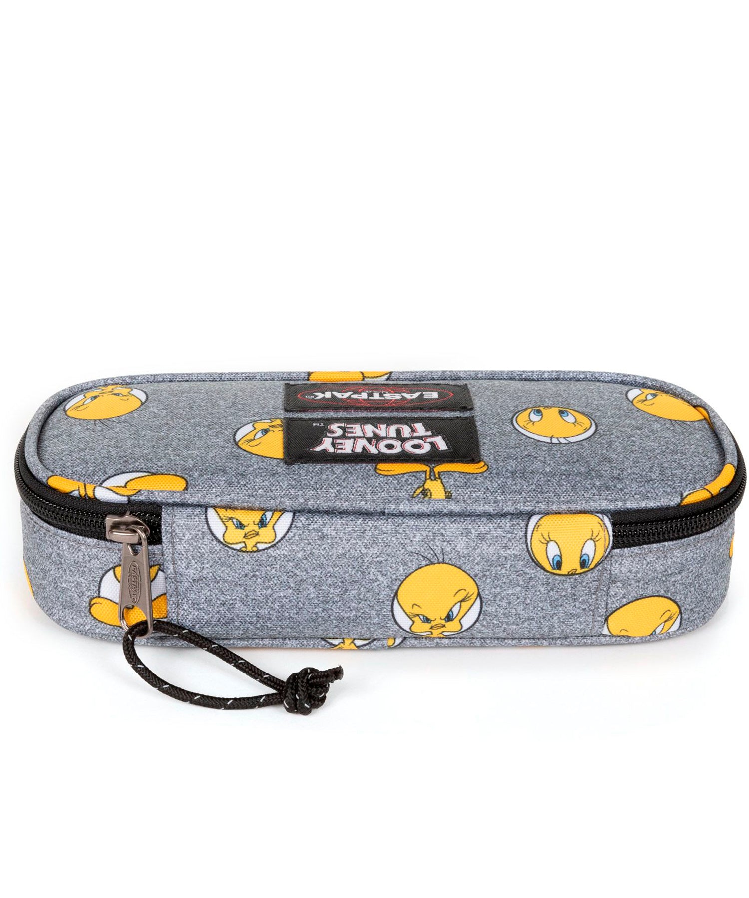 eastpak-estuche-oval-single-tweety-grey-para-organizar-tus-cosas-de-oficina-estampado-looney-tunes