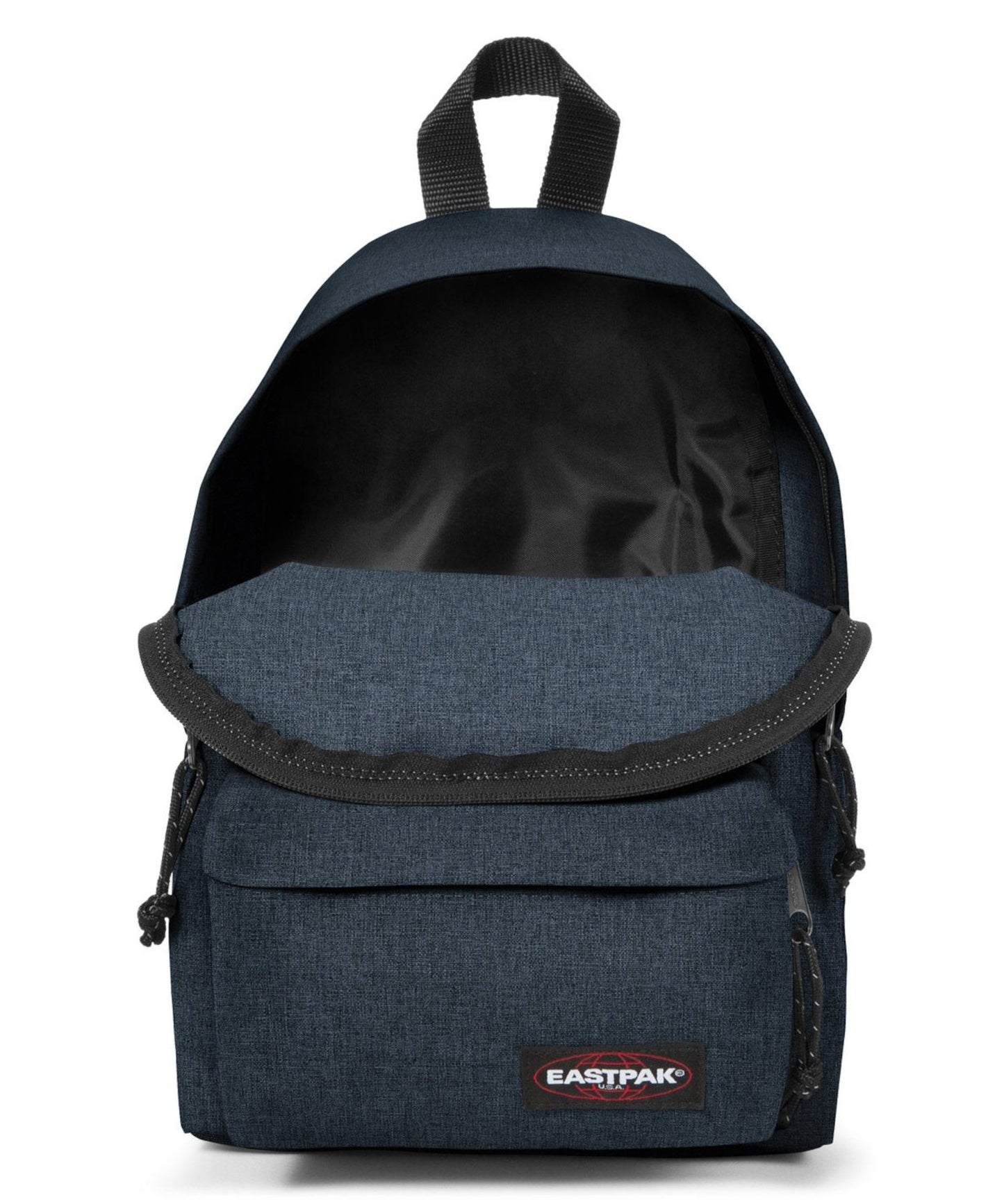 eastpak mochila orbit -triple-denim- la hermana pequeña de la mítica padded pak´r de color tejano tejido impermeable y durabilidad garantizada.