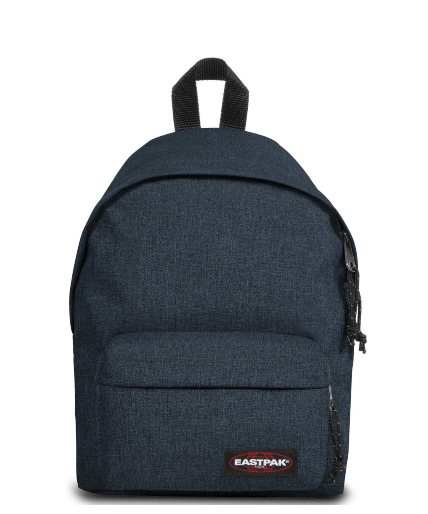 eastpak mochila orbit -triple-denim- la hermana pequeña de la mítica padded pak´r de color tejano tejido impermeable y durabilidad garantizada.