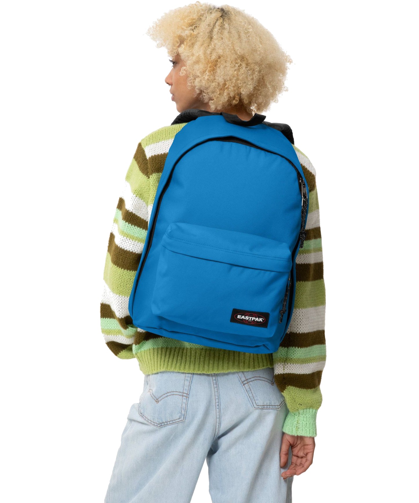 mochila-eastpak-out-of-office-azure-blue-color-azul-27-litros-de-volumen-varios bolsillos-resistente-al-agua