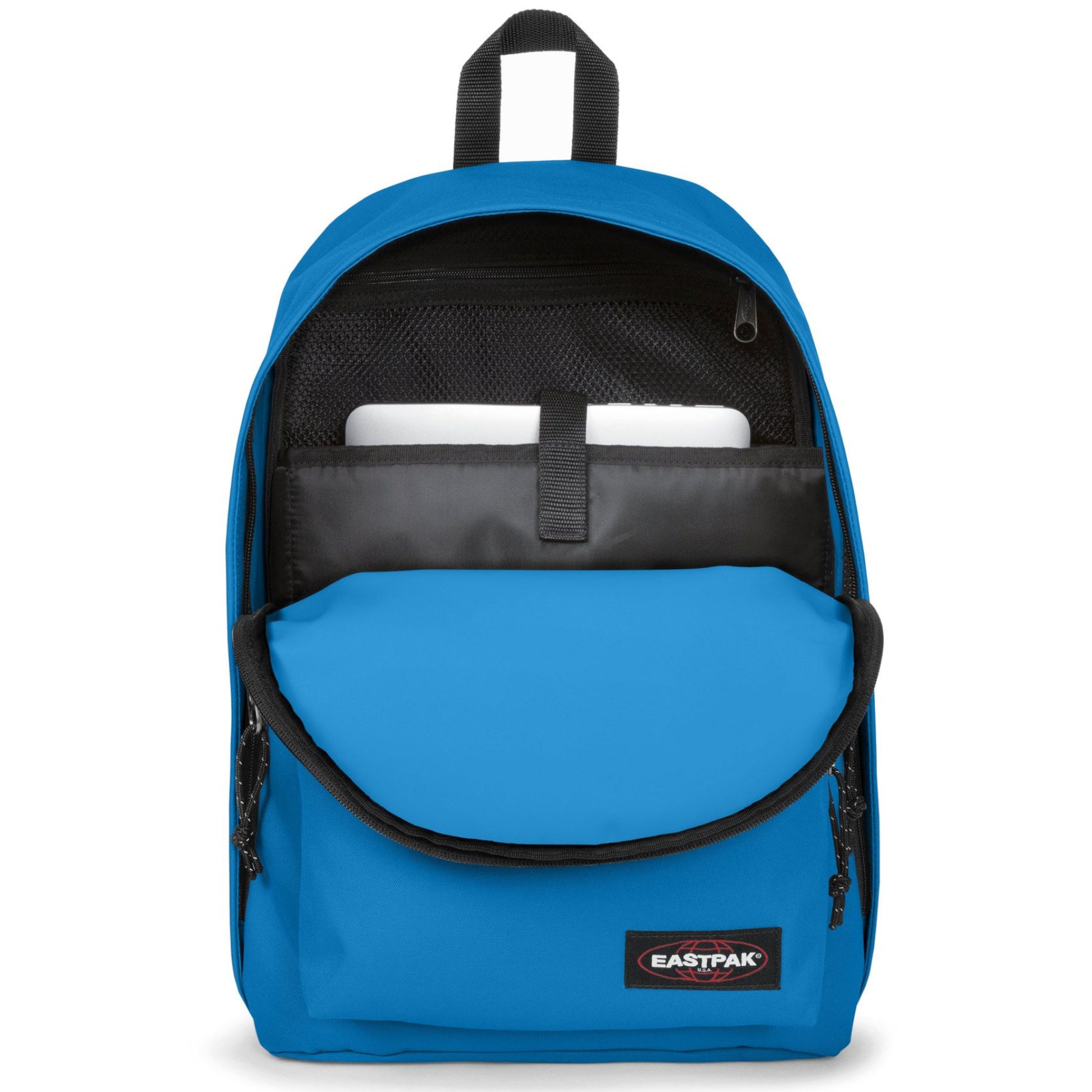 mochila-eastpak-out-of-office-azure-blue-color-azul-27-litros-de-volumen-varios bolsillos-resistente-al-agua