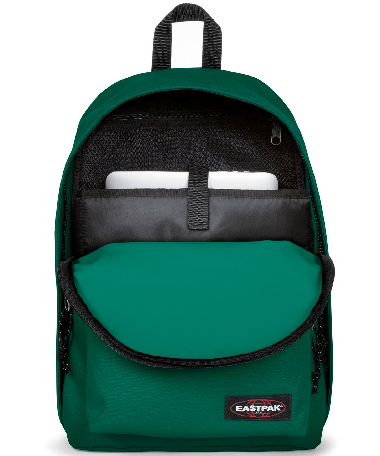 mochila-eastpak-out-of-office-peacock-greencolor-verde-27-litros-de-volumen-varios bolsillos-resistente-al-agua