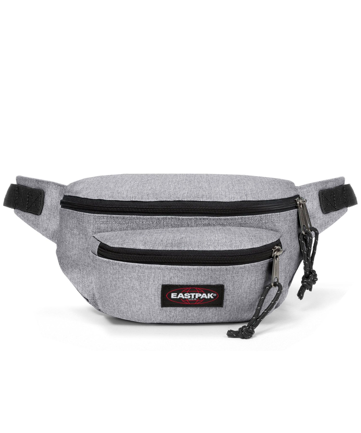 eastpak-doggy bag v-riñonera amplia de color gris claro-dos bolsillos delanteros y uno trasero-calidad y durabilidad eastpak