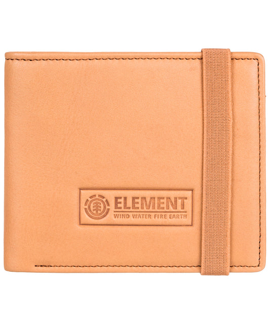 element-cartera-de-cuero-strapper-color-marrón-logo-element-grabado-correa-seguridad-doble-hoja.