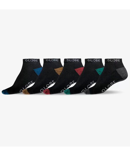 globe-pack-de-5-calcetines-cortos-ankle-sport-socks-varios-colores-algodon-y-elastano