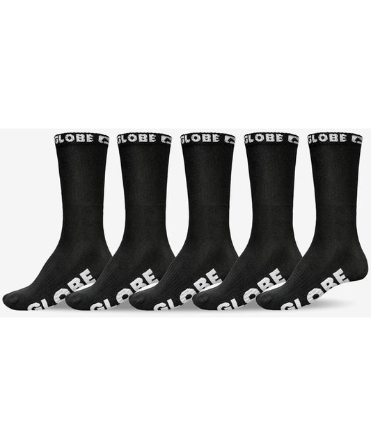 globe-calcetines-largos-blackout-crew-sports-de-color-negro-algodón-y-elastano-pack-de-5.