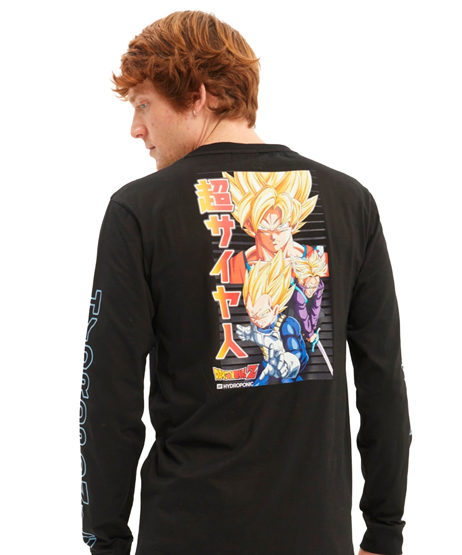 hydroponic-camiseta-de-manga-larga-dragon-ball-z-saiyan-3-color-negro-algodón-100%-logo-pequeño-en-el-bolsillo-y-estampado-en-la-espalda-y-mangas