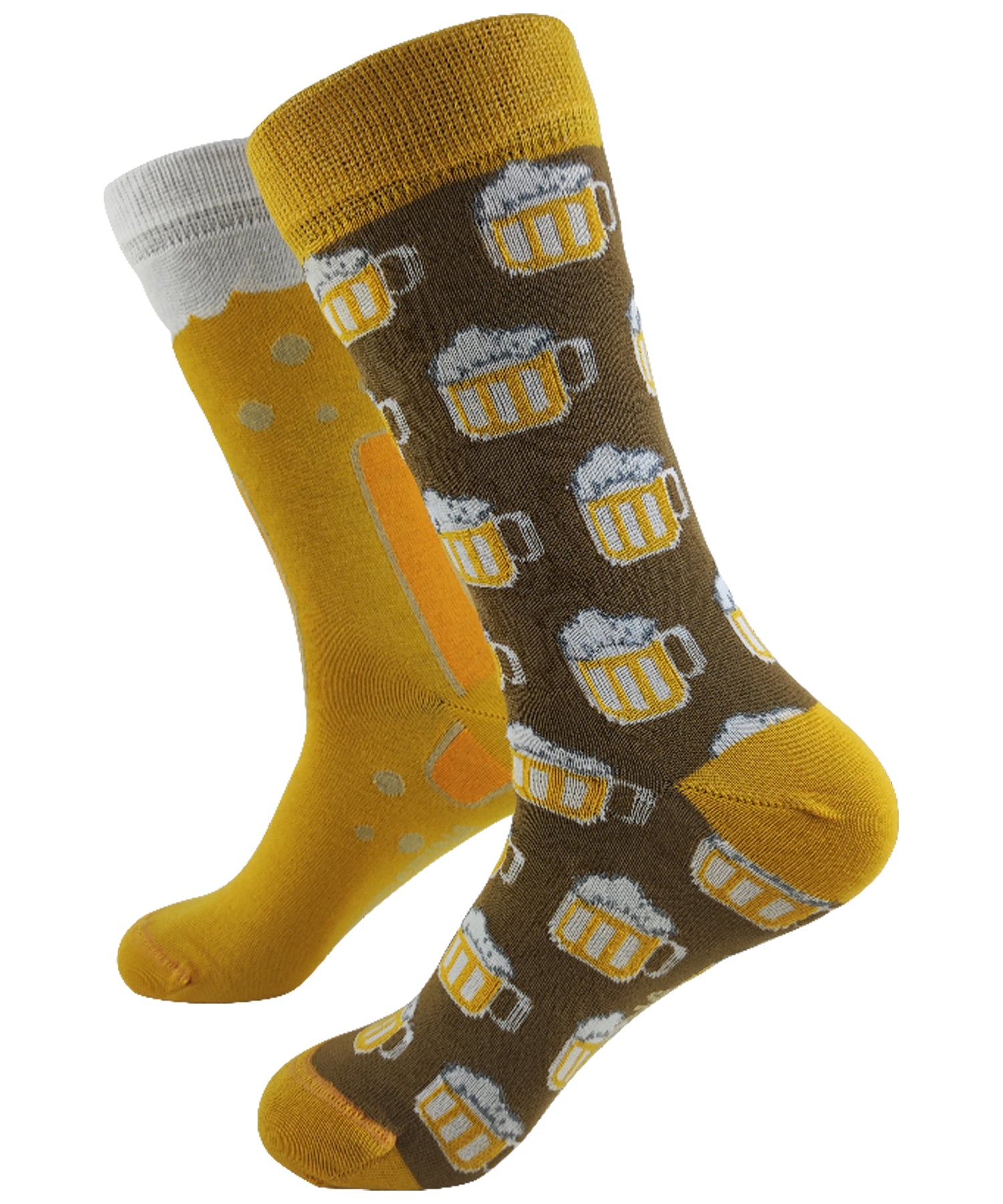 mandarina socks-beer-calcetines-con-divertidos-estampados-algodón-90%-comodísimos