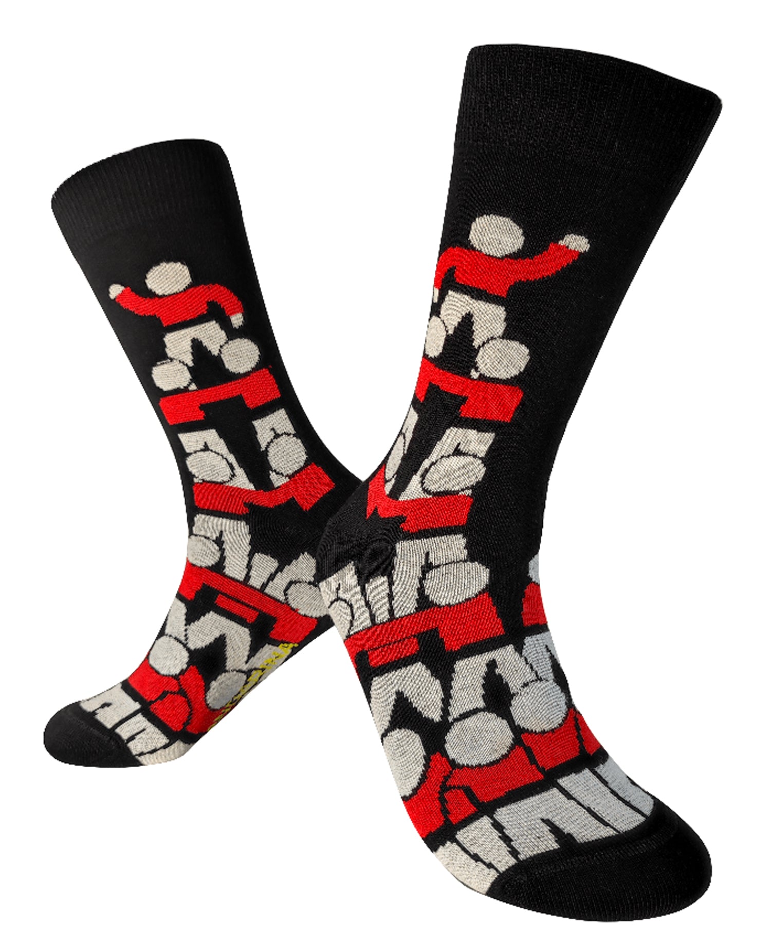 llamativos-calcetines-mandarina-socks-castellers-90%-algodón-cómodos-estampados-llamativos