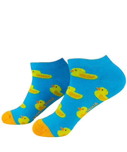 mandarina-socks-calcetines-cortos-ducks-divertido-estampado-color-azul-frescos-y-de-algodón-suave-90%