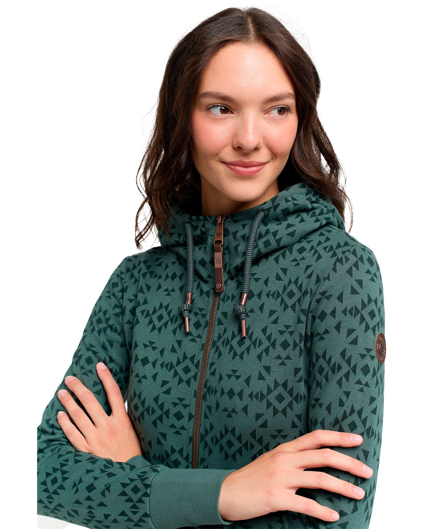 cómoda sudadera con cremallera, material suave y cálido. Sudadera vegana. Estampado completo.