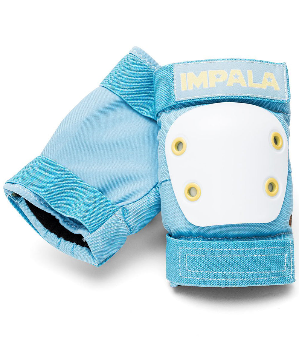 impala-set de protecciones-color azul cielo-valido para-para skate-patín en línea.-para rodillas y codos