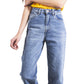 Pantalones Capitan Denim-Tuls vintage mid blue color denim-marca nacional-cintura alta, corte recto-animal-free-100%algodón