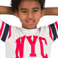 1500 × 1800 px  Champion camiseta para niño / as con logo vintage NYC -color blanco.