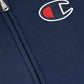 Champion sudadera de color azul para niños / as con capucha y logo Champion en el pecho