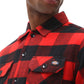 dickies camisa tipo franela unisex a cuadros color ROJO con logo dickies en el bolsillo.