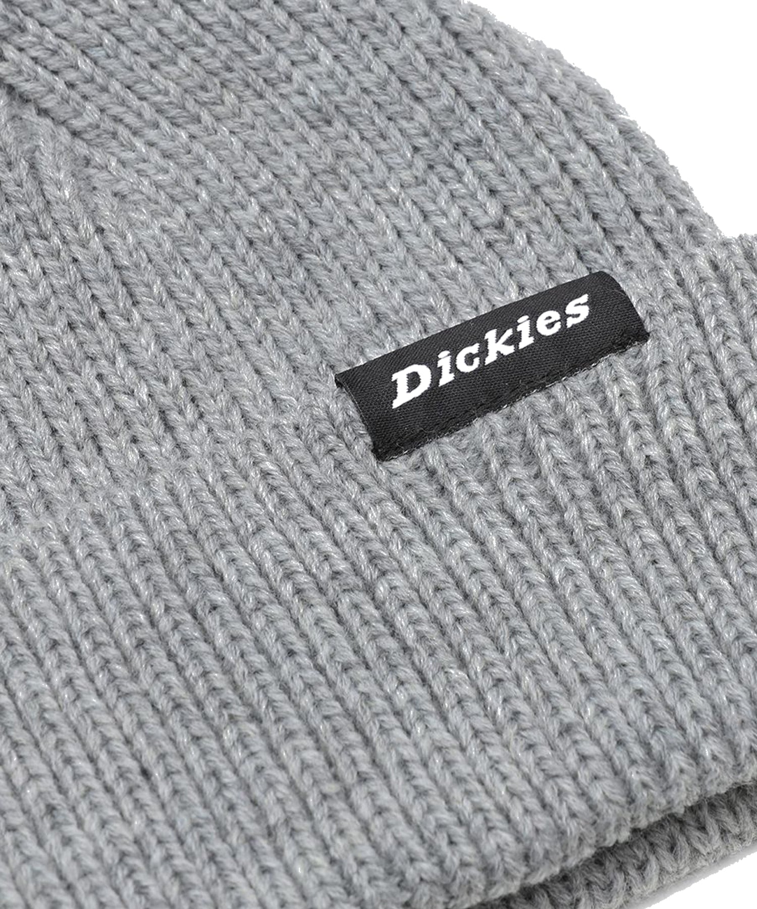 dickies-gorro-woddworth-gris-clásico gorro de lana -de color gris-100 % acrílico Fit Recto-logo de Dickies en el pliegue