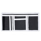 element-cartera tri-fold-army-billetera de tres hojas color-negro-ribete-blanco-loneta de poliéster-logo element en el centro.