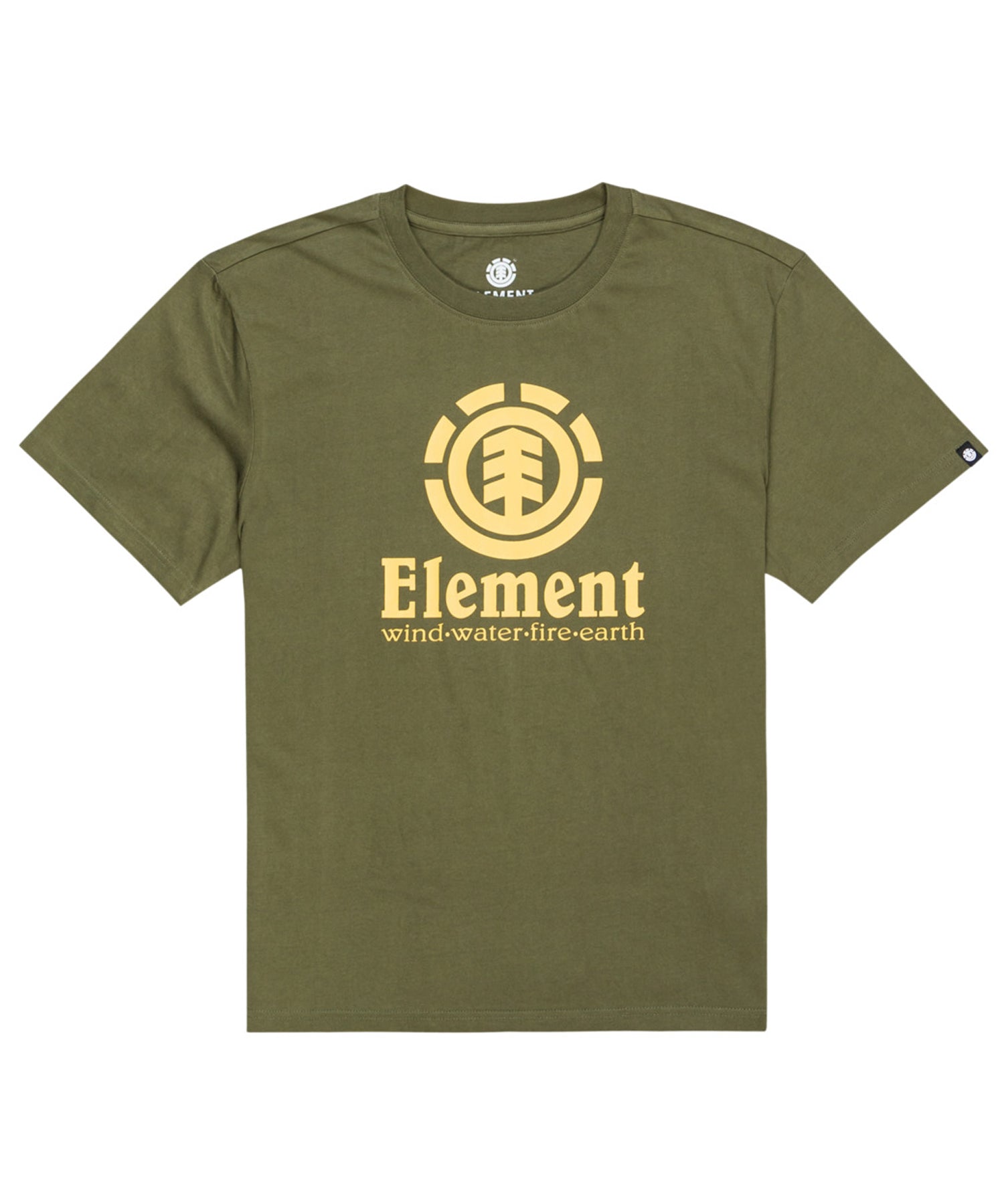 element vertical-army seal white-sudadera-niños/as-color verde militar-algodón orgánico-160 grms-logo grande element en el pecho.