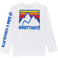 element-youth-camiseta-jointls-white-manga-larga-para-niños/as-color-blanco-logo grande en la espalda y la manga-