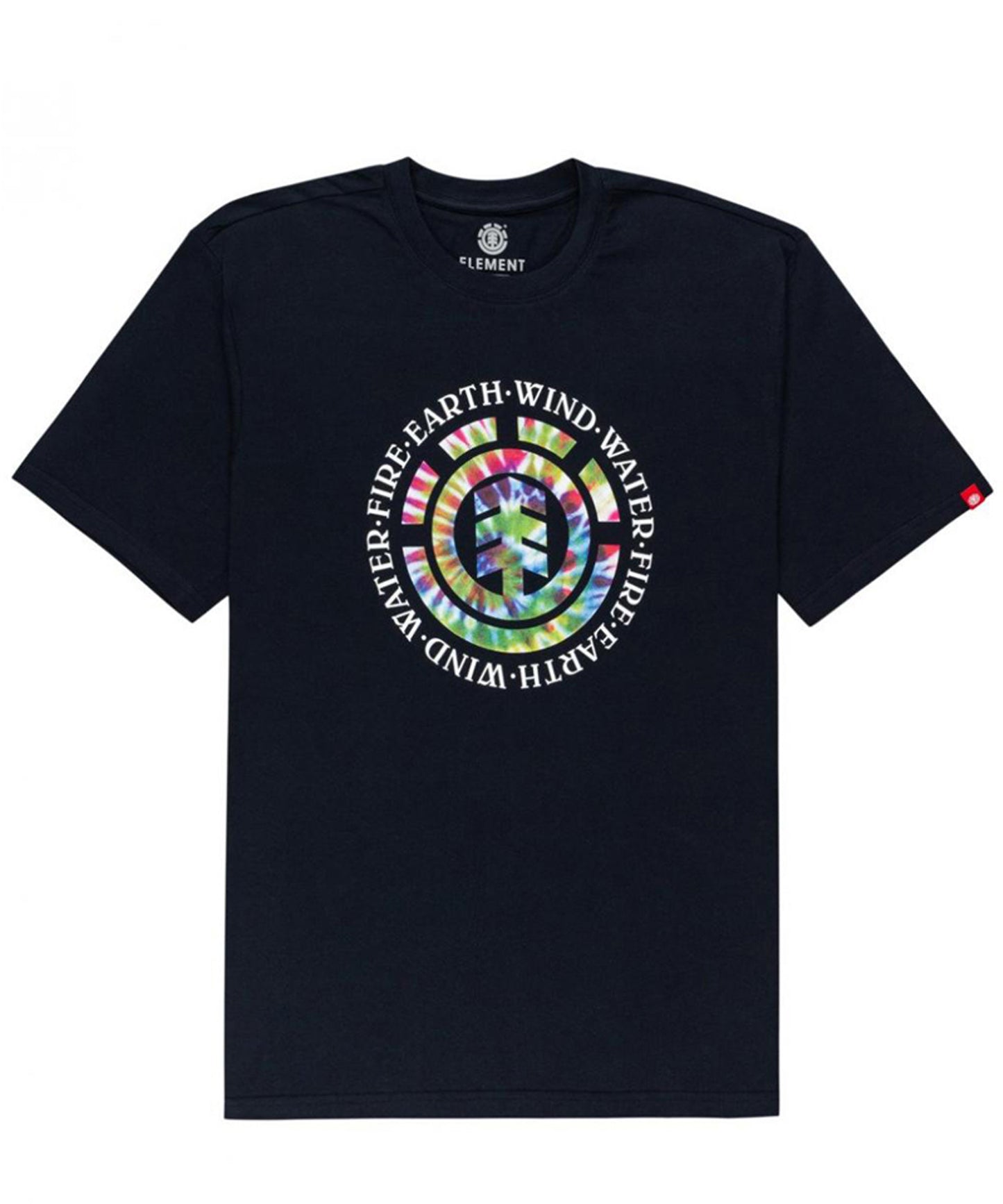 element youth dusky navy-camiseta manga corta para chicos-color negro-algodón 160grs-logo en el pecho.