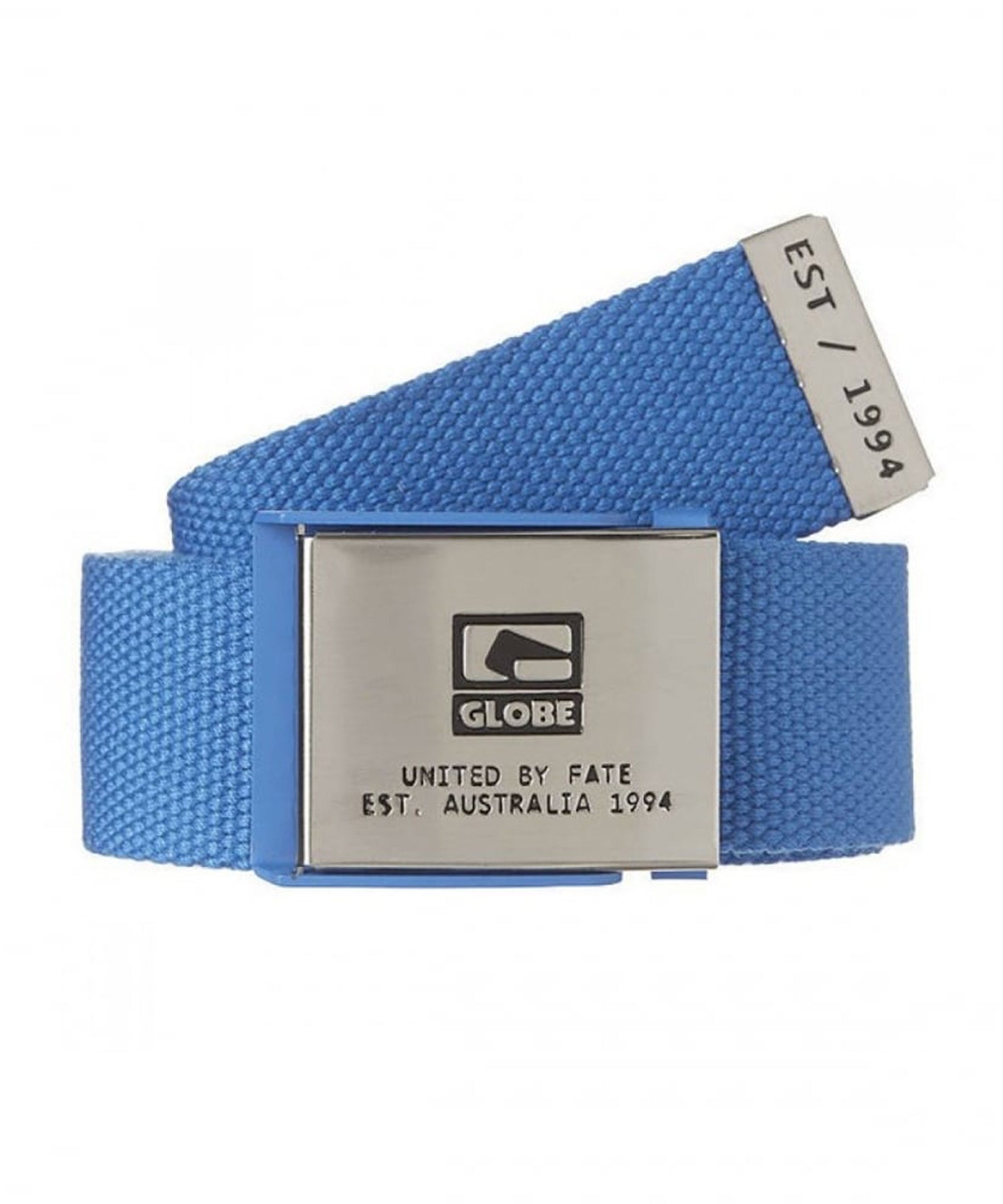 globe-cinturón-redman royal-color azul- hebilla de metal-poliéster 100%