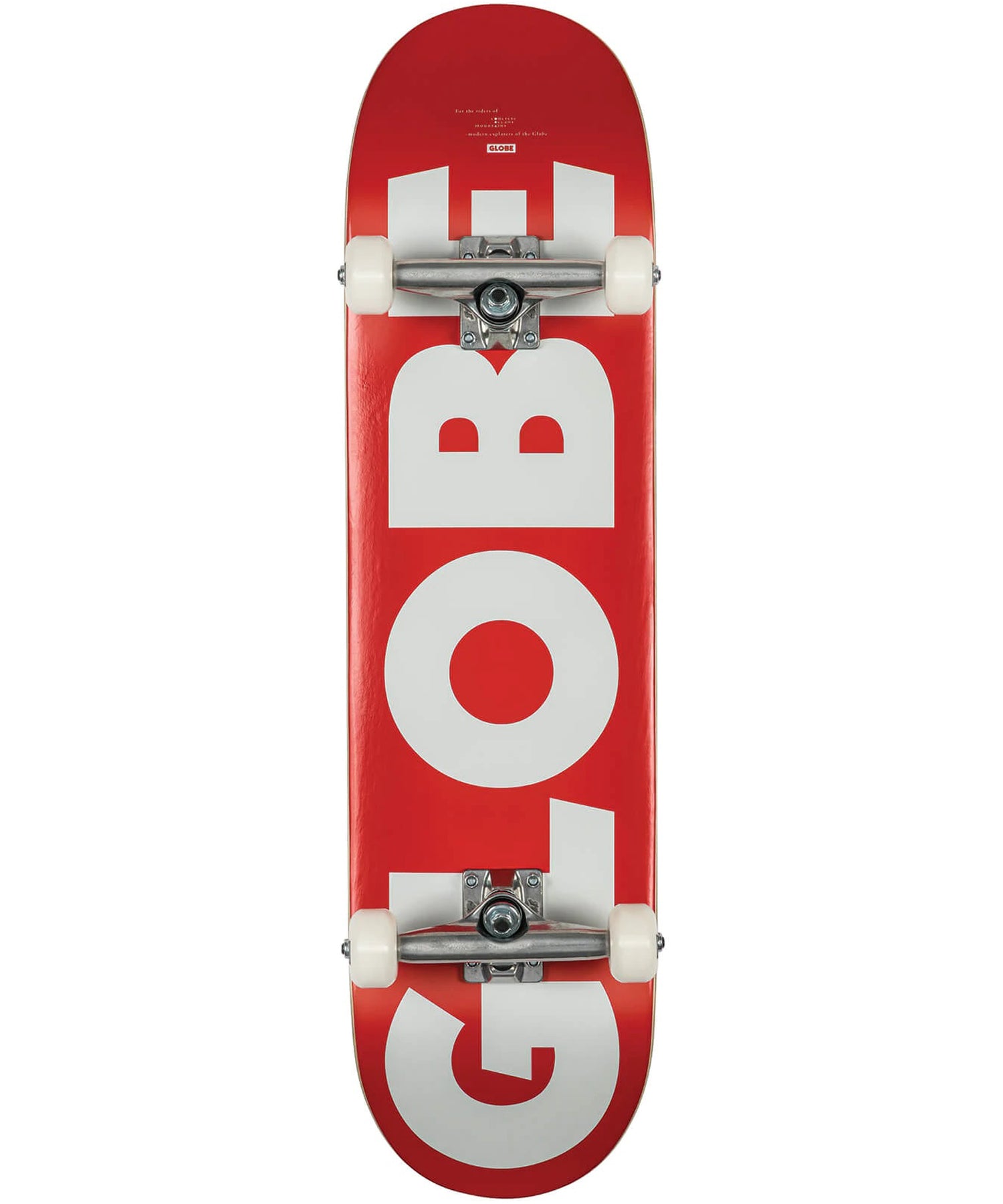 globe skate completo-fubar-red-white-7 láminas de arce-epoxi-cóncavo suave-a punto para patinar-ejes tensor-ruedas 52mm-99a