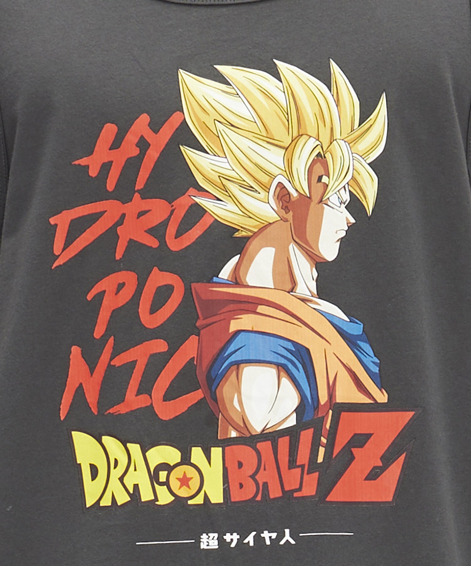 hydroponic-camiseta-de-tirantes-dragon-ball-z-super-saiyan-color-gris-serigrafía-dragon-ball-en-el-pecho-100%algodón.