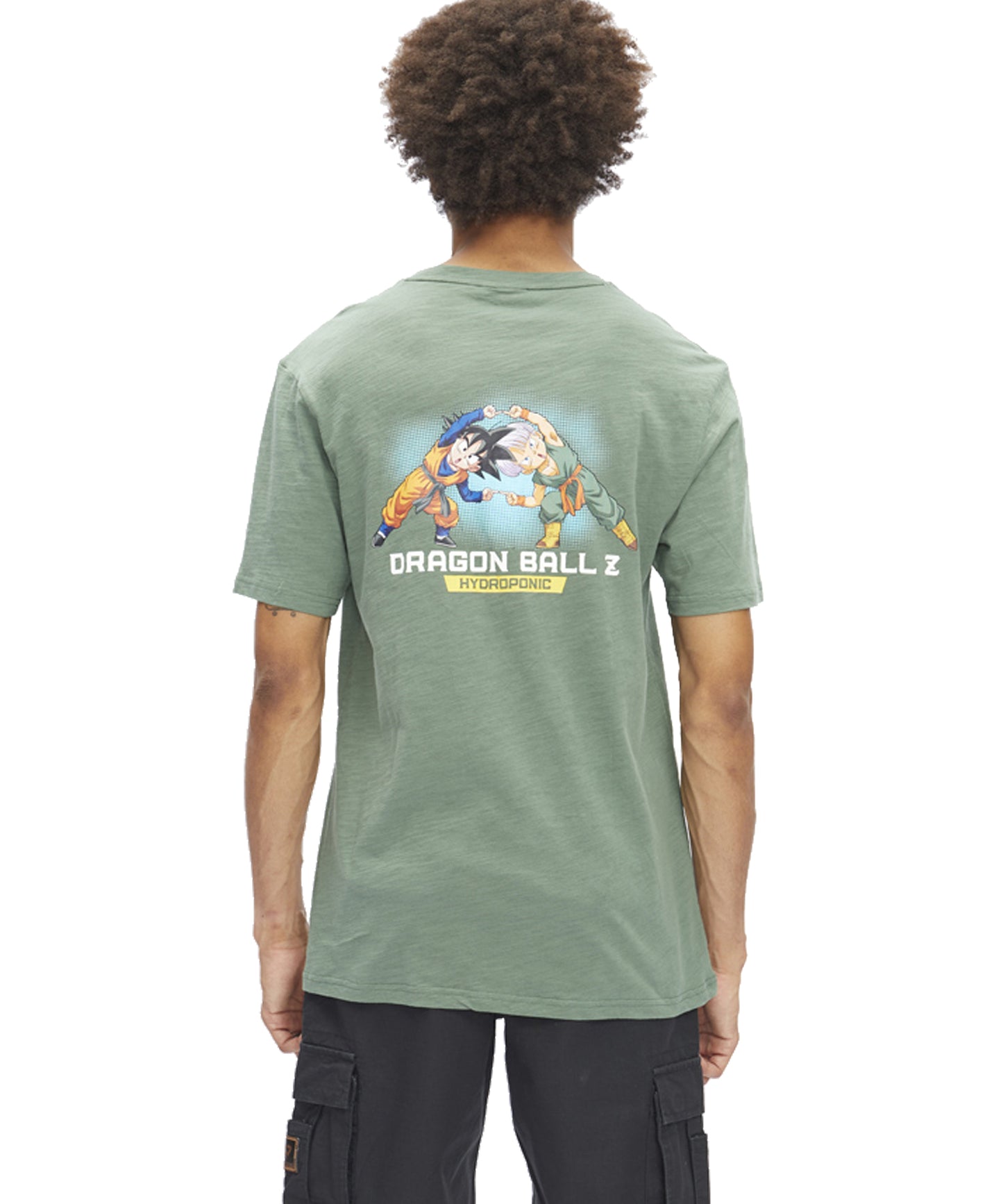 hydroponic-camiseta-dragon-ball-z-fusion-color-verde--manga-corta-serigrafía-dragon-ball-en-la-espalda.