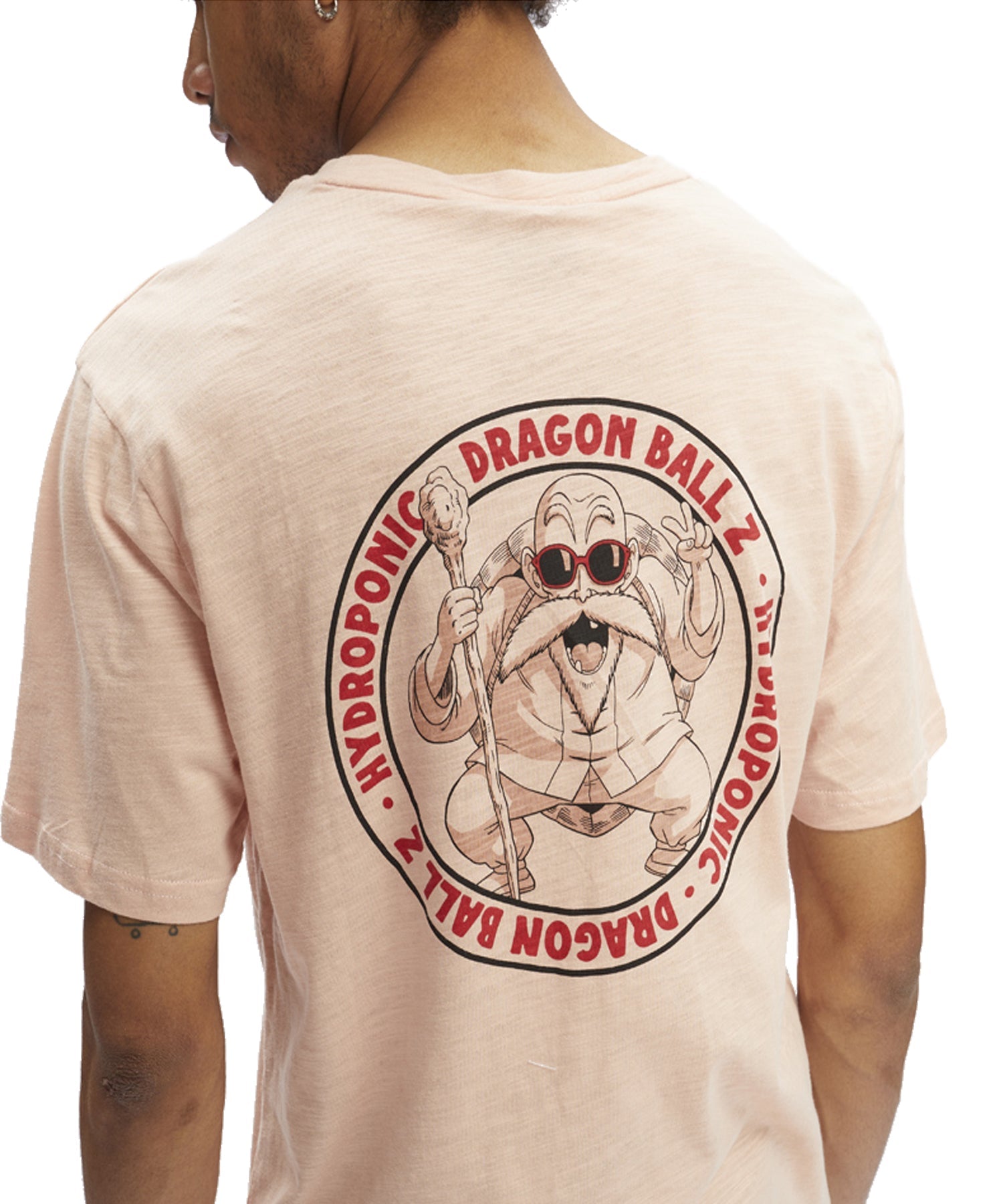 hydroponic-camiseta-dragon-ball-z-kame-sennin-color-rose-de manga corta de la colaboración exclusiva entre Dragon Ball Z-e-Hydroponic-100% Algodón-130gr.