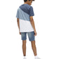hydroponic-camiseta-dragon-ball-z-line-color-azul-denim-y-blanco-manga-corta-algodón 100%-serigrafía-dragon-ball-en-el-pecho