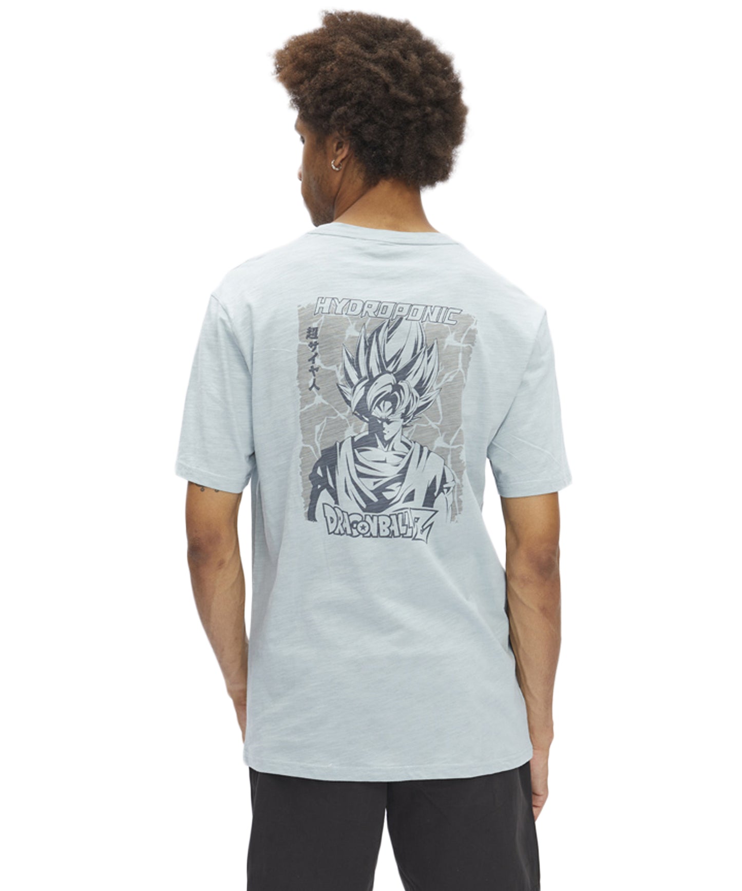 hydroponic-camiseta-dragon-ball-z-shadow-color-azul-agua-manga-corta-100%-algodón-serigrafia-dragon-ball-z-en-pecho-y-espalda
