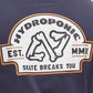 hydroponic-camiseta-para niños-manga-larga-color-azul-pequeño logo-hydroponic-en -el-pecho.