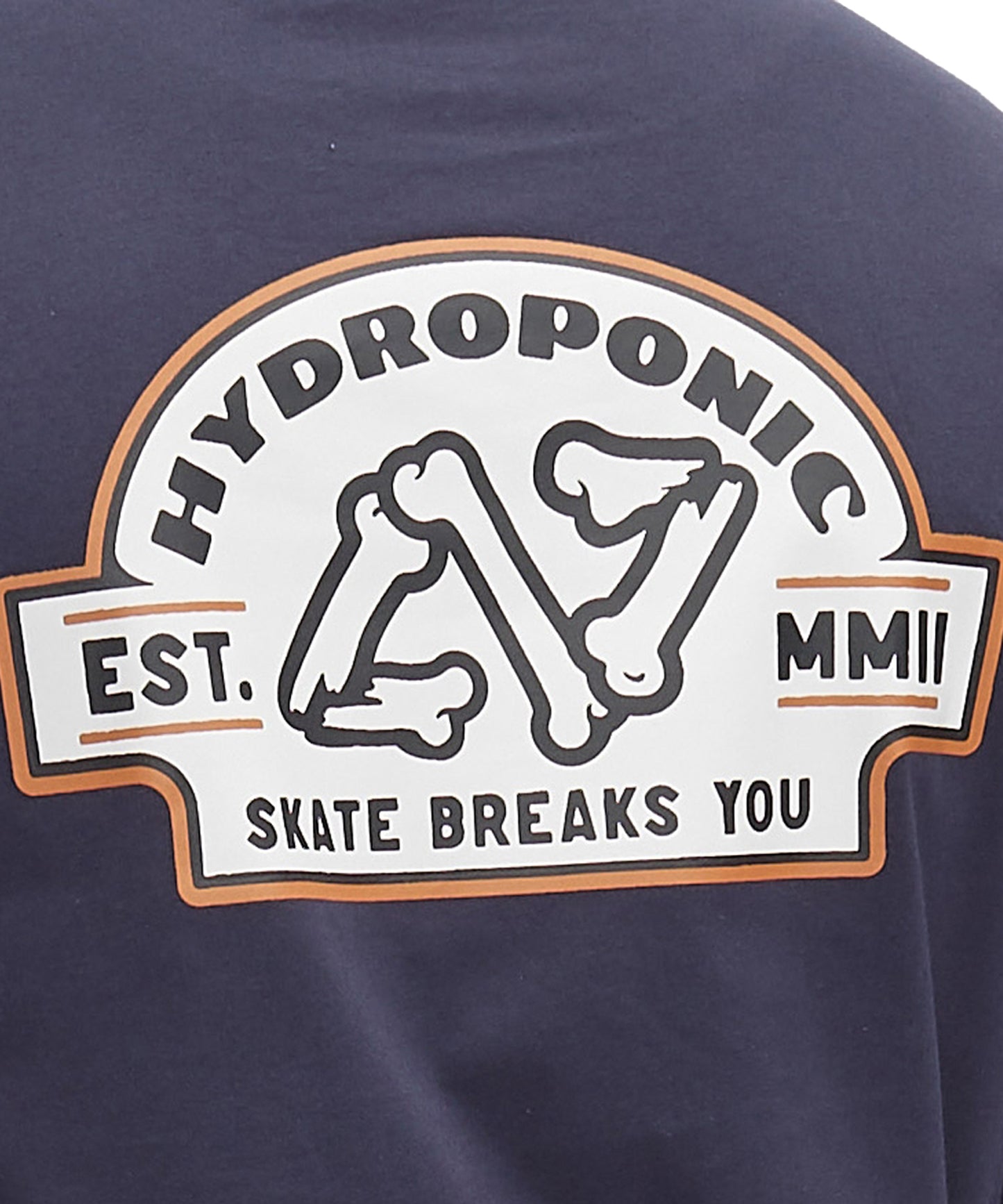 hydroponic-camiseta-para niños-manga-larga-color-azul-pequeño logo-hydroponic-en -el-pecho.