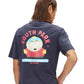 hydroponic camiseta south park cartman de color azul-serigrafia grande de cartman en la espalda y pequeño logo south park en la parte delantera.algodón 100 por 100.