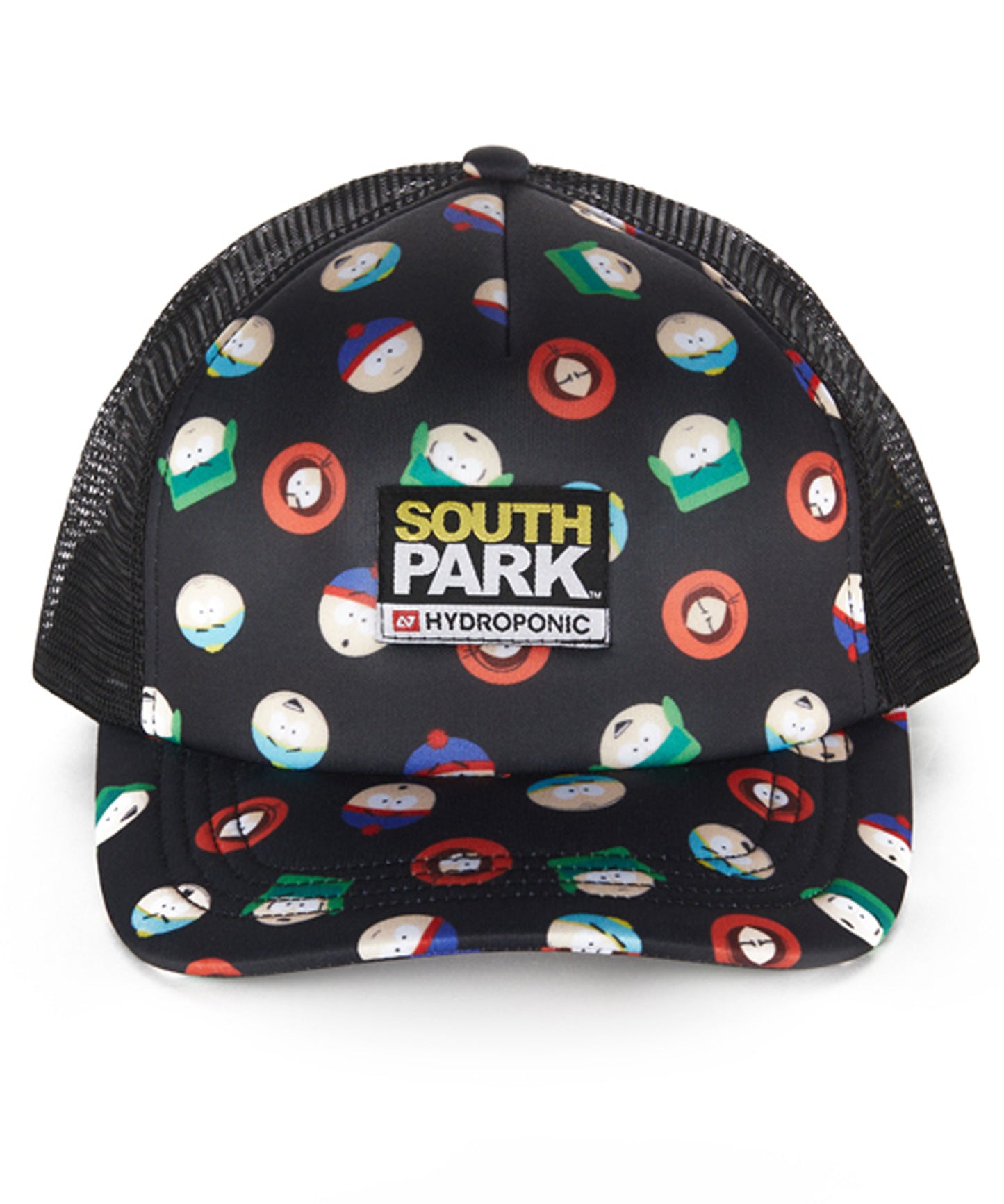 hydroponic-gorra-heads-black-Gorra de pana de 5 paneles-colaboración oficial de South Park X Hydroponic-color verde-logo south park