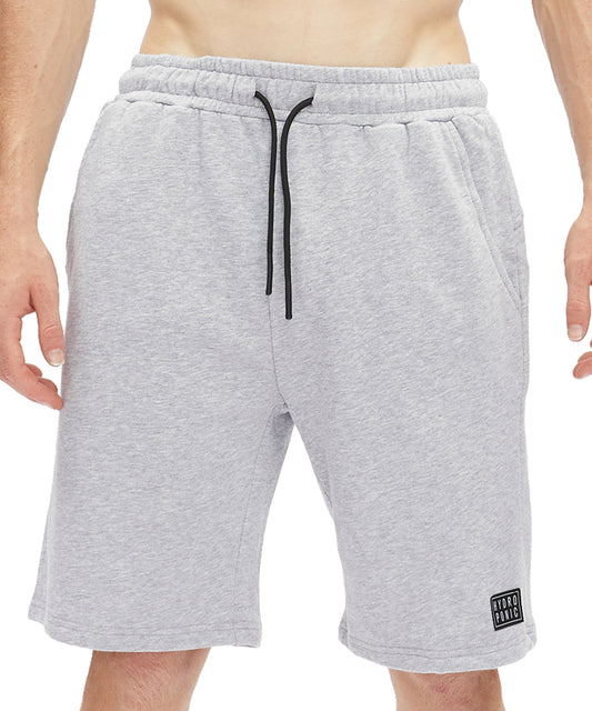 hydroponic-pantalon-corto-tipo-jogger-color GRIS-cintura con cordón ajustable-French Terry - 250gr. 100% Algodón.