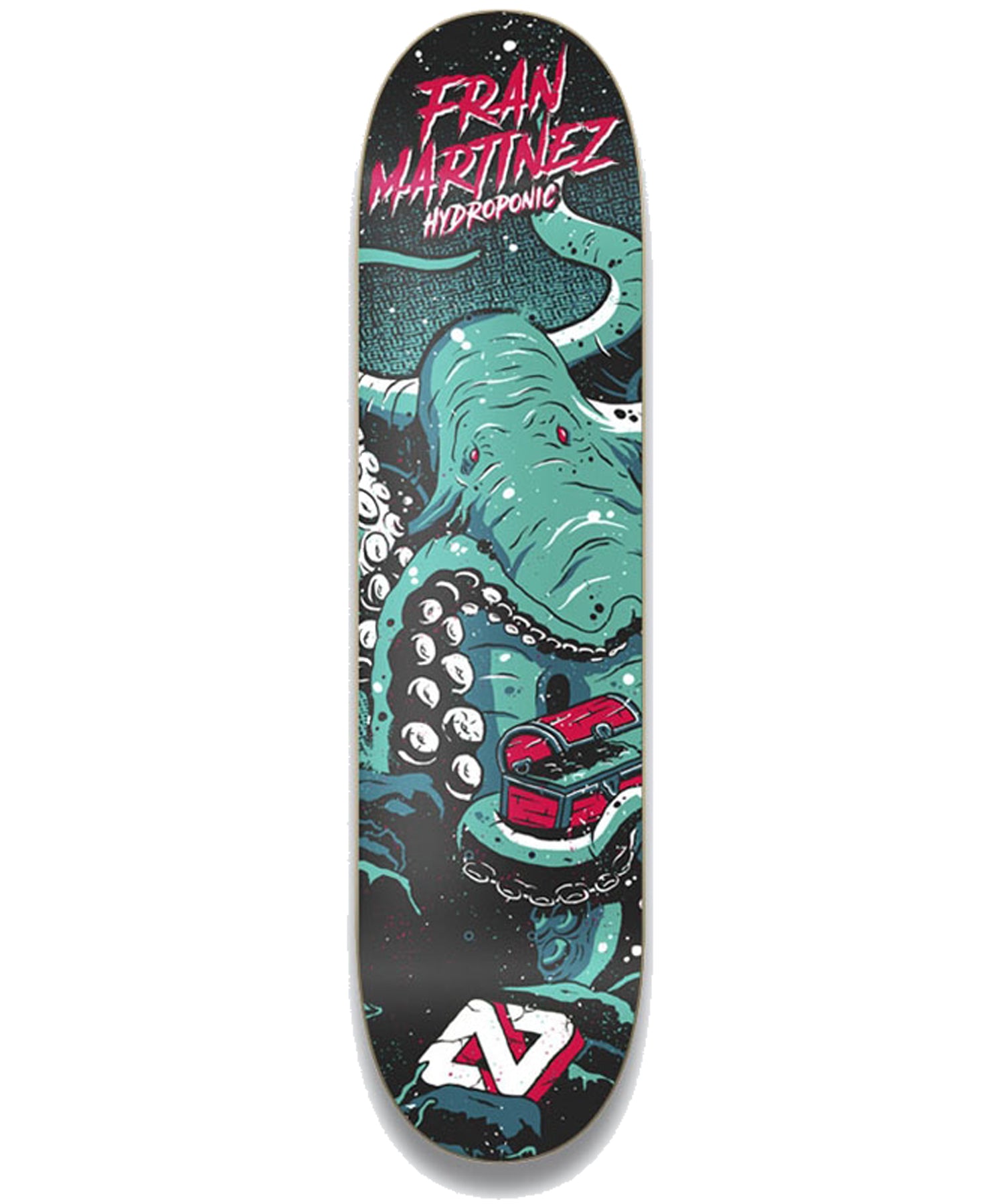 hydroponic-fran-martinez-sea-monster-tabla de skate-8"-cóncavo-medio-7 capas de arce canadiense- con epoxy.